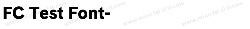 FC Test Font字体转换